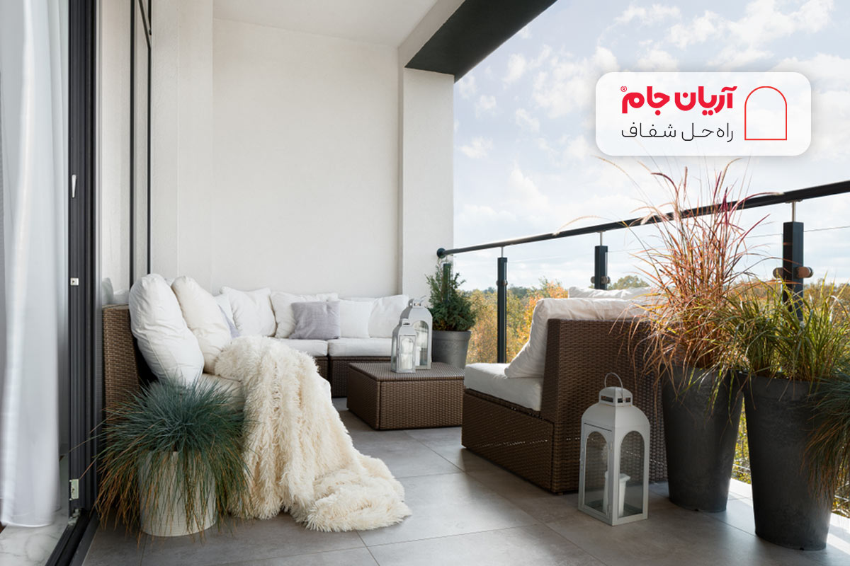 شیشه بالکن برای تراس