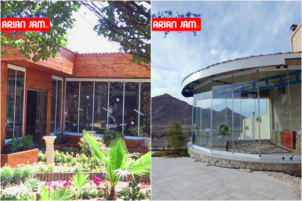 عکس آلاچیق شیشه‌ای