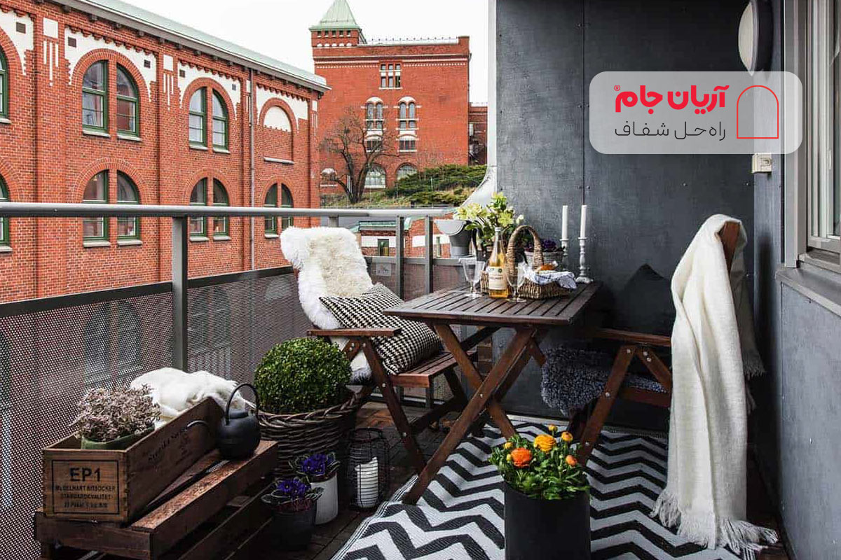 تزئین بالکن کوچک