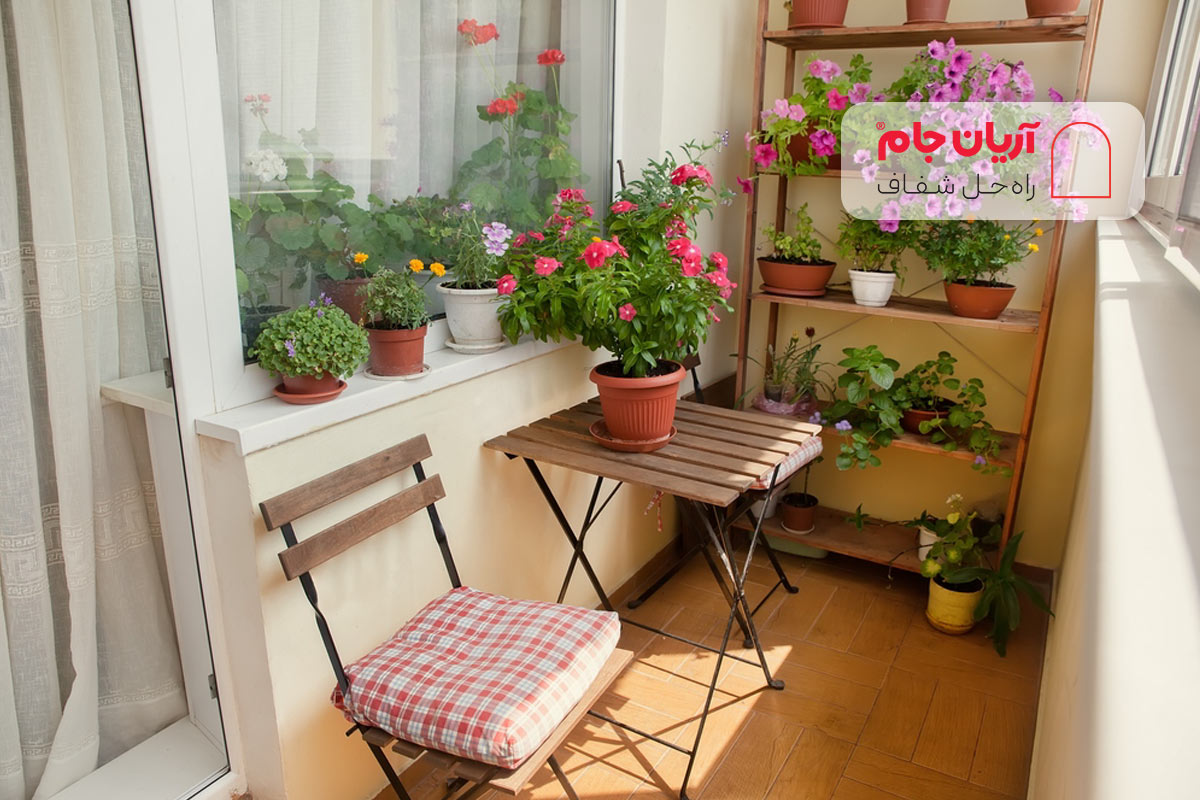 گل و گیاه برای طراحی تراس کوچک