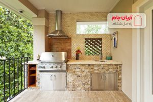 ایده طراحی آشپزخانه در بالکن