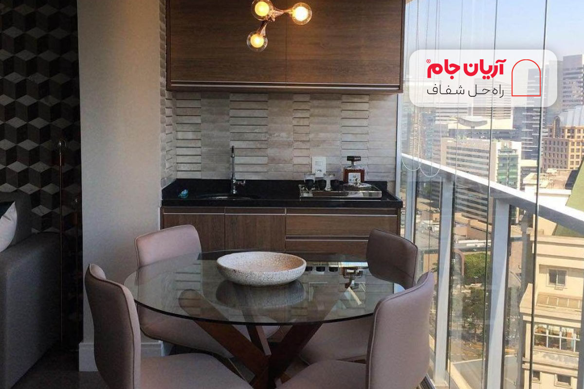 طراحی آشپزخانه بالکنی