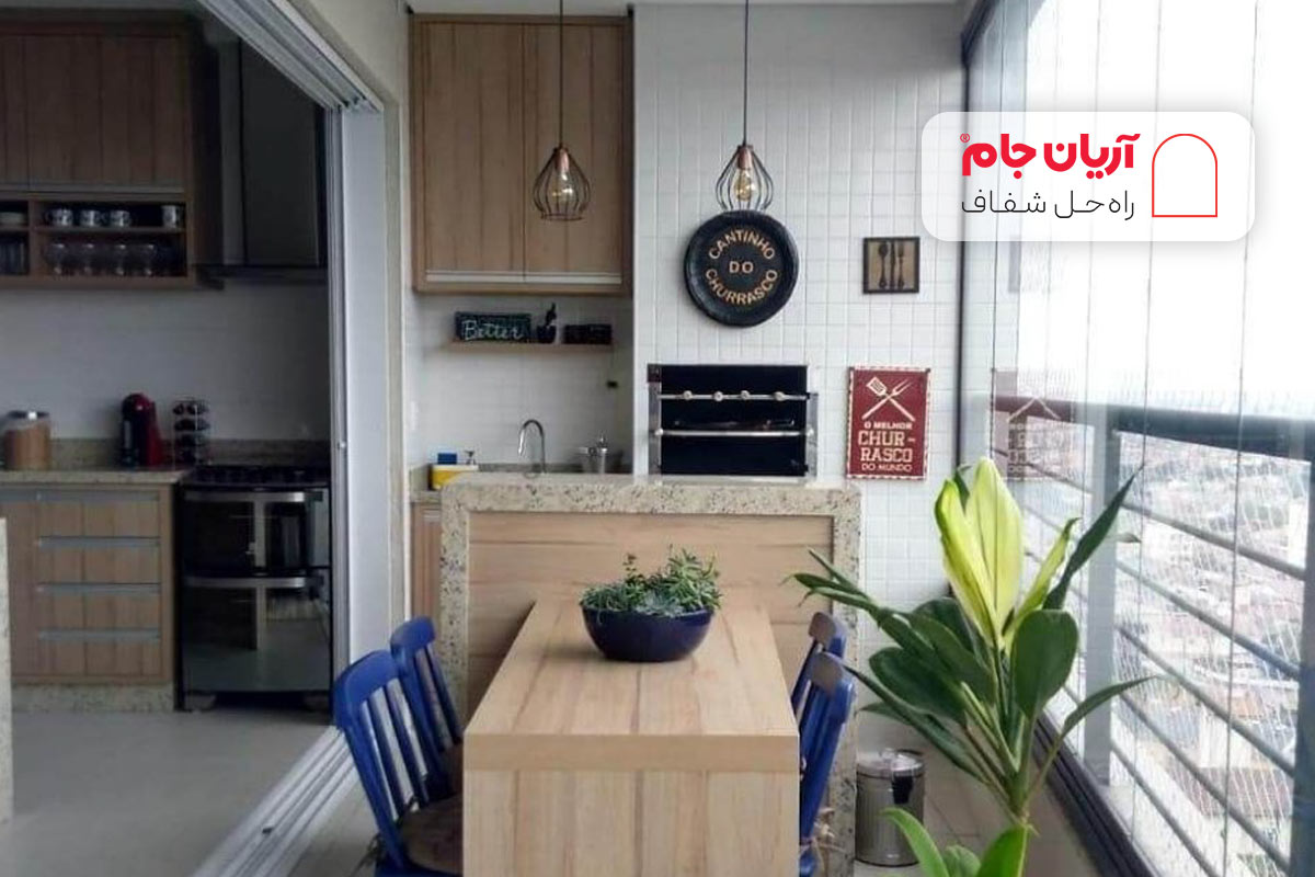 ایده ساخت آشپزخانه در بالکن