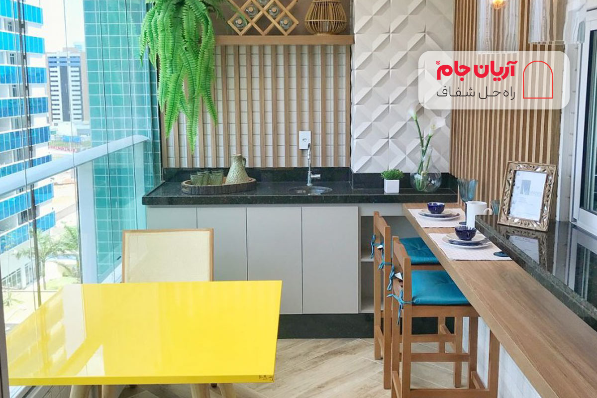 ایده ساخت آشپزخانه بالکنی