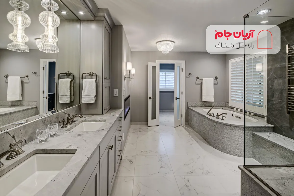 چیدمان حمام مستر