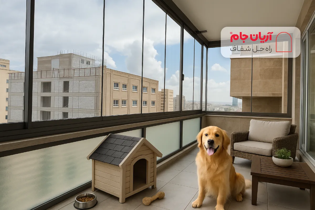 نگهداری سگ در بالکن
