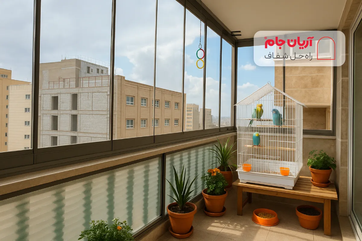 نگهداری پرنده در بالکن