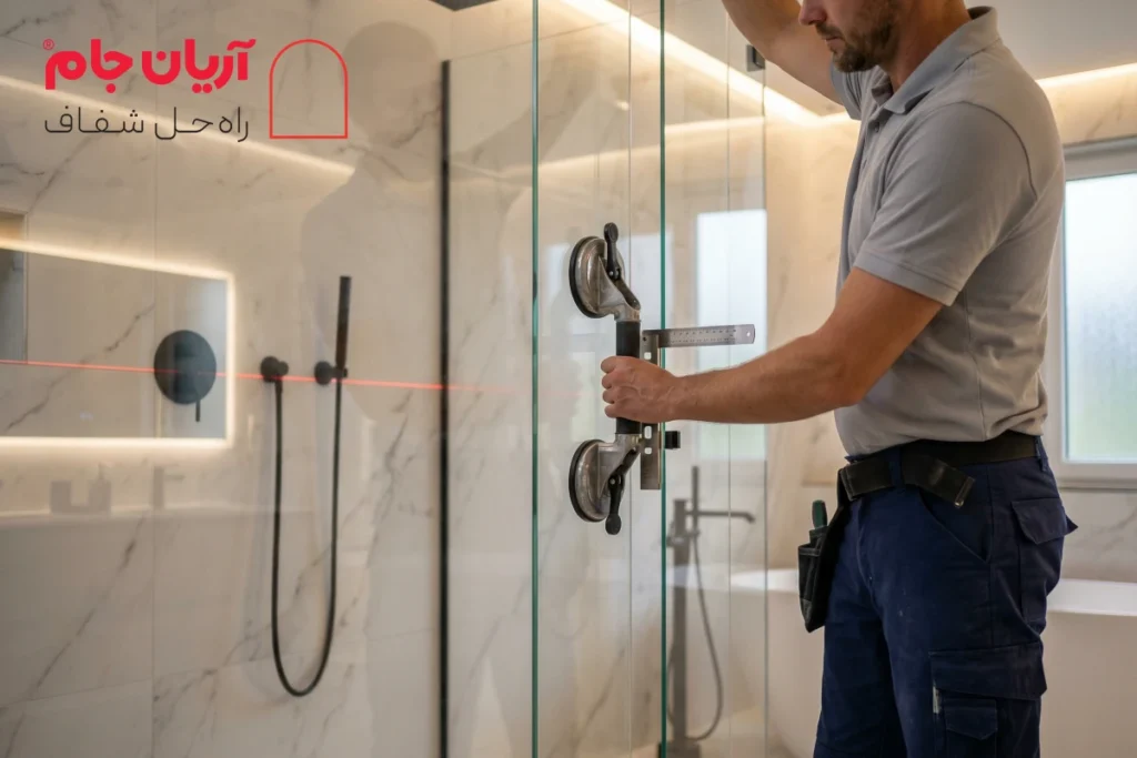 نصب کابین دوش شیشه ای